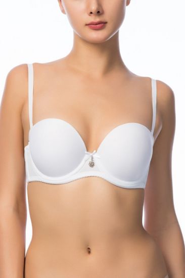 NBB Beyaz Tam Destekli Straplez Sütyen resmi