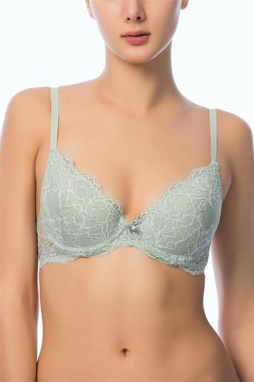  Yeşil Dantelli Destekli Sütyen resmi