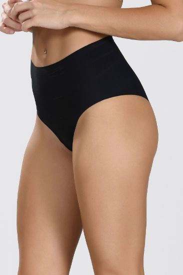 Siyah Yüksel Bel Brazilian Şort Külot 