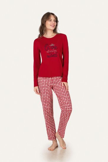 Kırmızı Love Always Wins Pijama Takımı