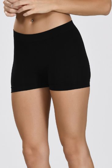 Siyah Dikişsiz Mini Şort