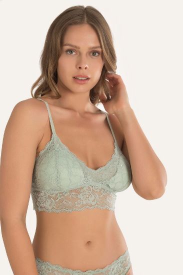 Yeşil Dantel Bralet Sütyen Külot Takım