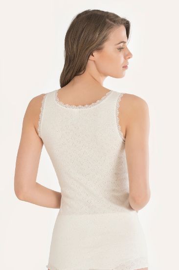 Ekru Jakarlı Kalın Askılı Atlet