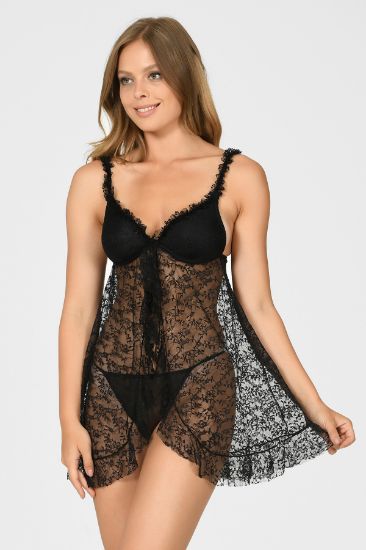 Siyah Fantezi Tül Gecelik