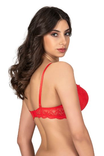 Belvü DESTEKLİ PUSH-UP DANTELLİ SÜTYEN KIRMIZI 1112