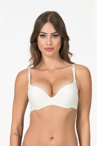 Belvü LAZER KESİM DESTEKLİ PUSH-UP SÜTYEN EKRU