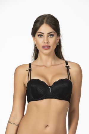 BELVÜ STRAPLEZ DESTEKSİZ SÜTYEN SİYAH 1173
