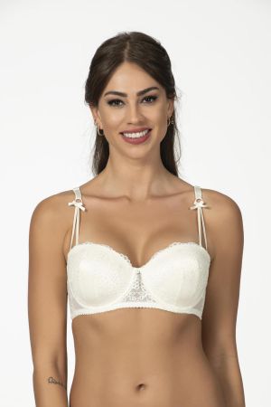 BELVÜ STRAPLEZ DESTEKSİZ SÜTYEN EKRU 1173